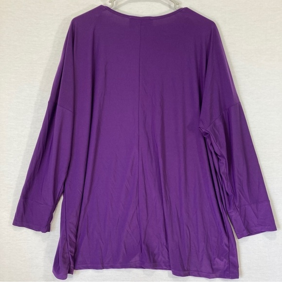 New Antthony Purple Zipper Detail Soft Stretch Casual Top size 2X - Picture 8 of 9